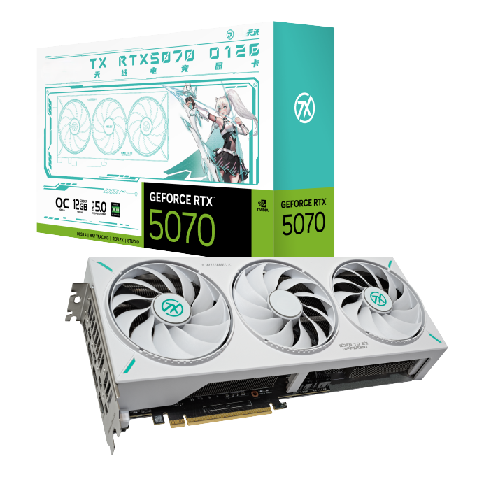 Pc Gaming White - Scheda Video GPU 2025 TX-RTX5070-O12G GDDR7