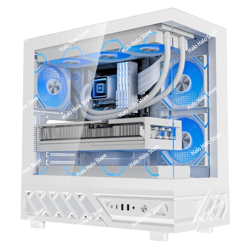Pc Gaming White - Custodia per PC ATX Seaview bianca