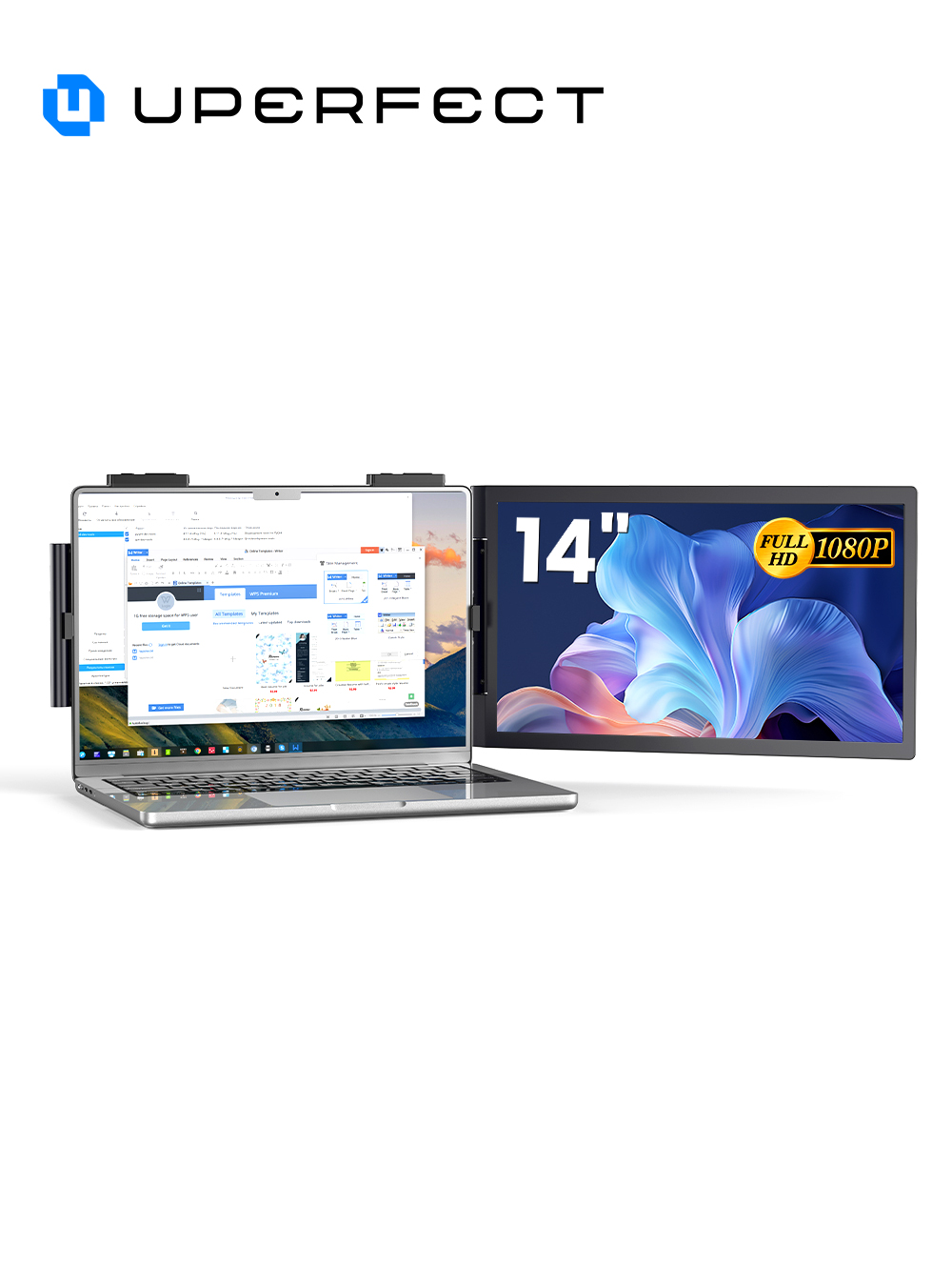 Pc Gaming Y Monitor - UPERFECT Monitor Portatile 14'' Pieghevole, Estensore