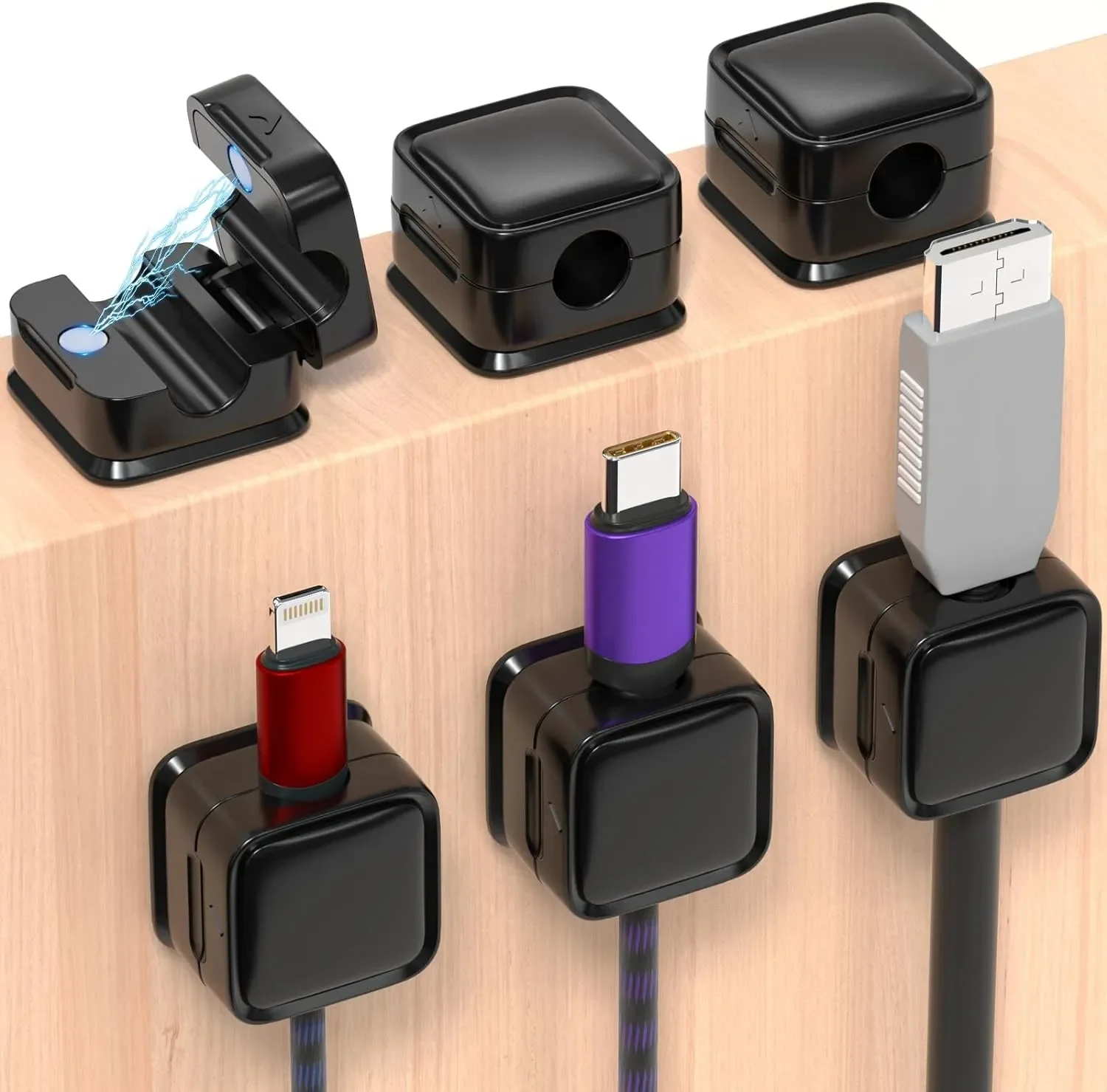 Desk Cable Organizer - Mini organizer magnetico per cavi, supporto