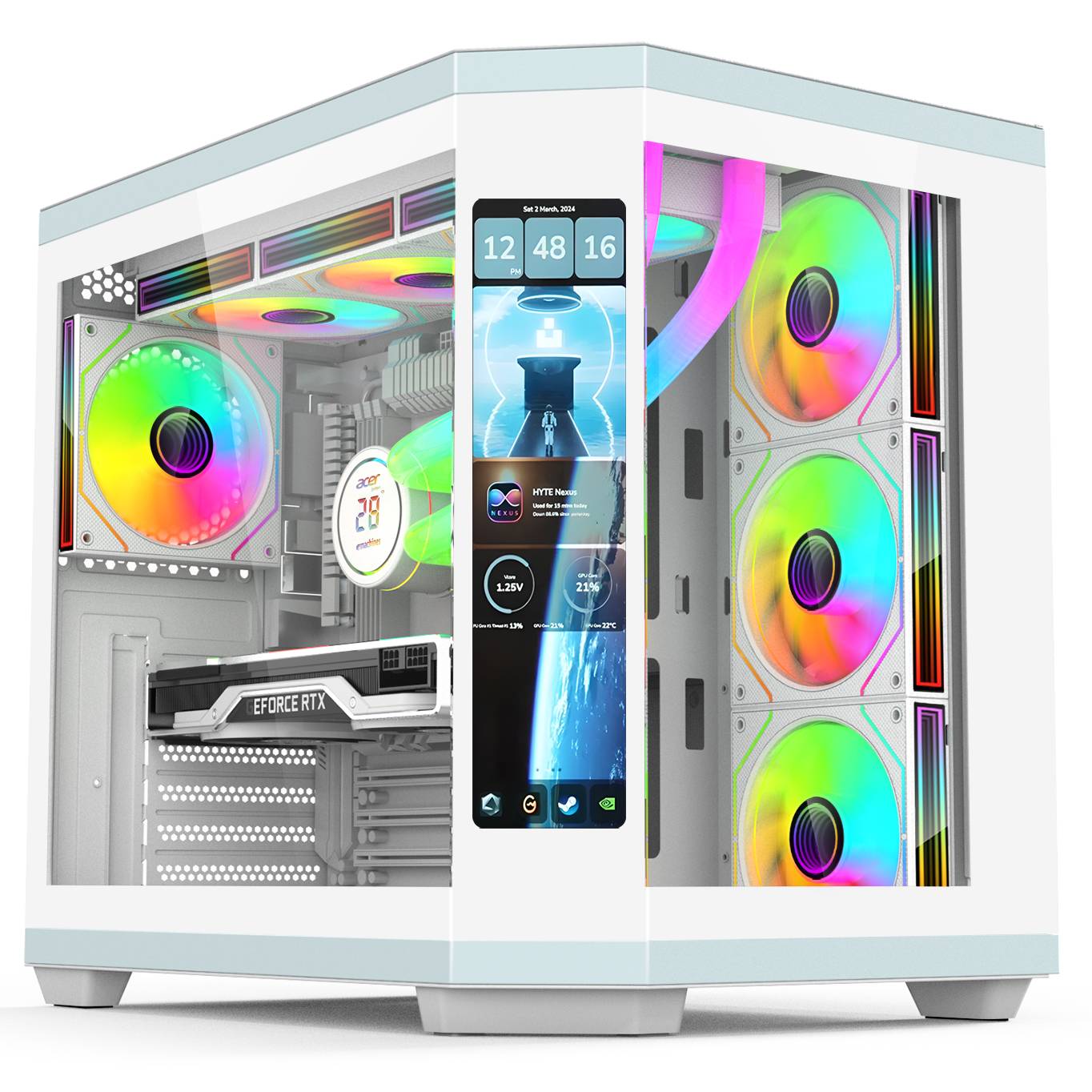 Pc Gaming White - Case per Computer Gaming ATX Full