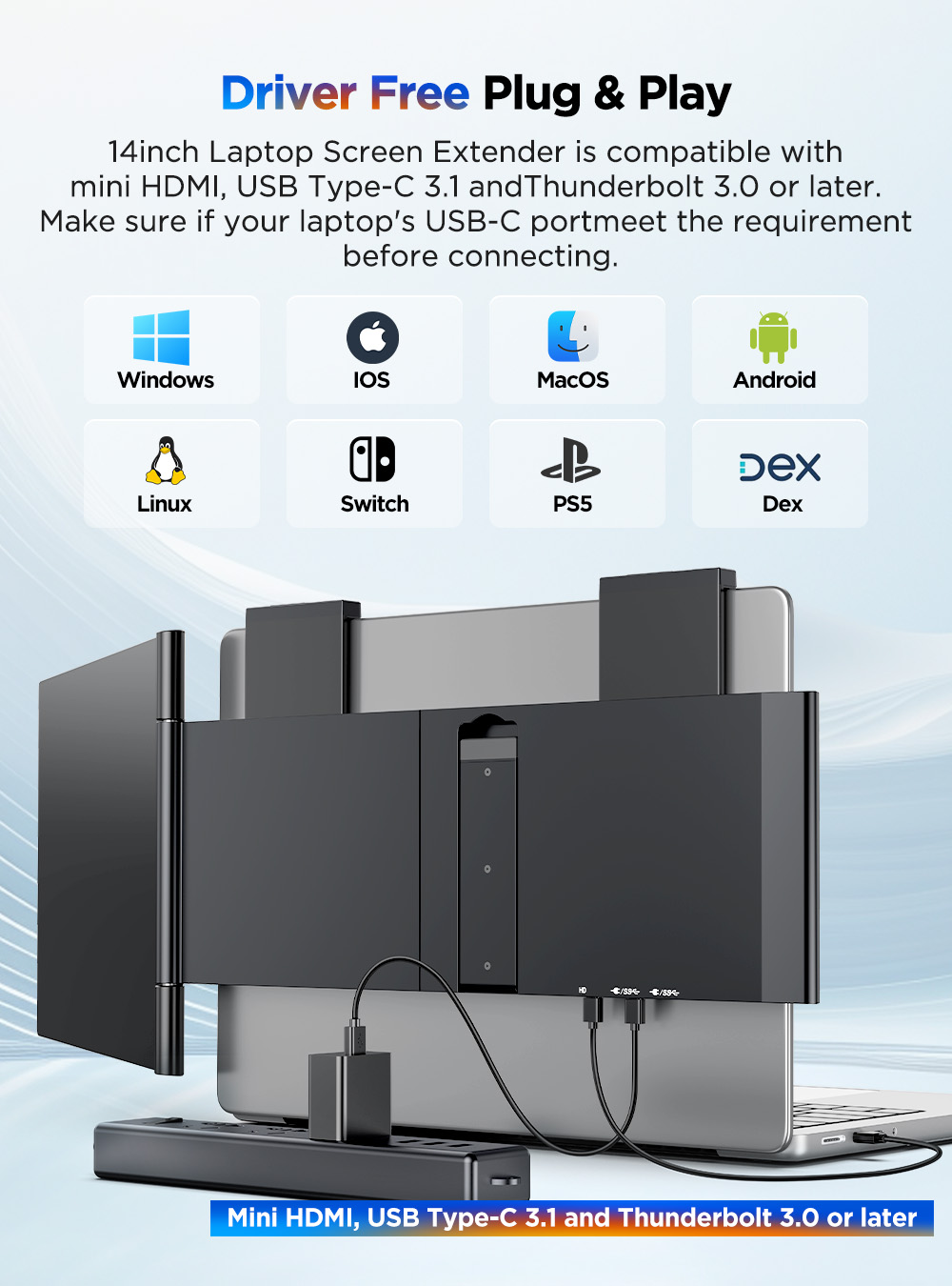 UPERFECT Monitor Portatile 14' - Pc Gaming Y Monitor recensione e prezzo