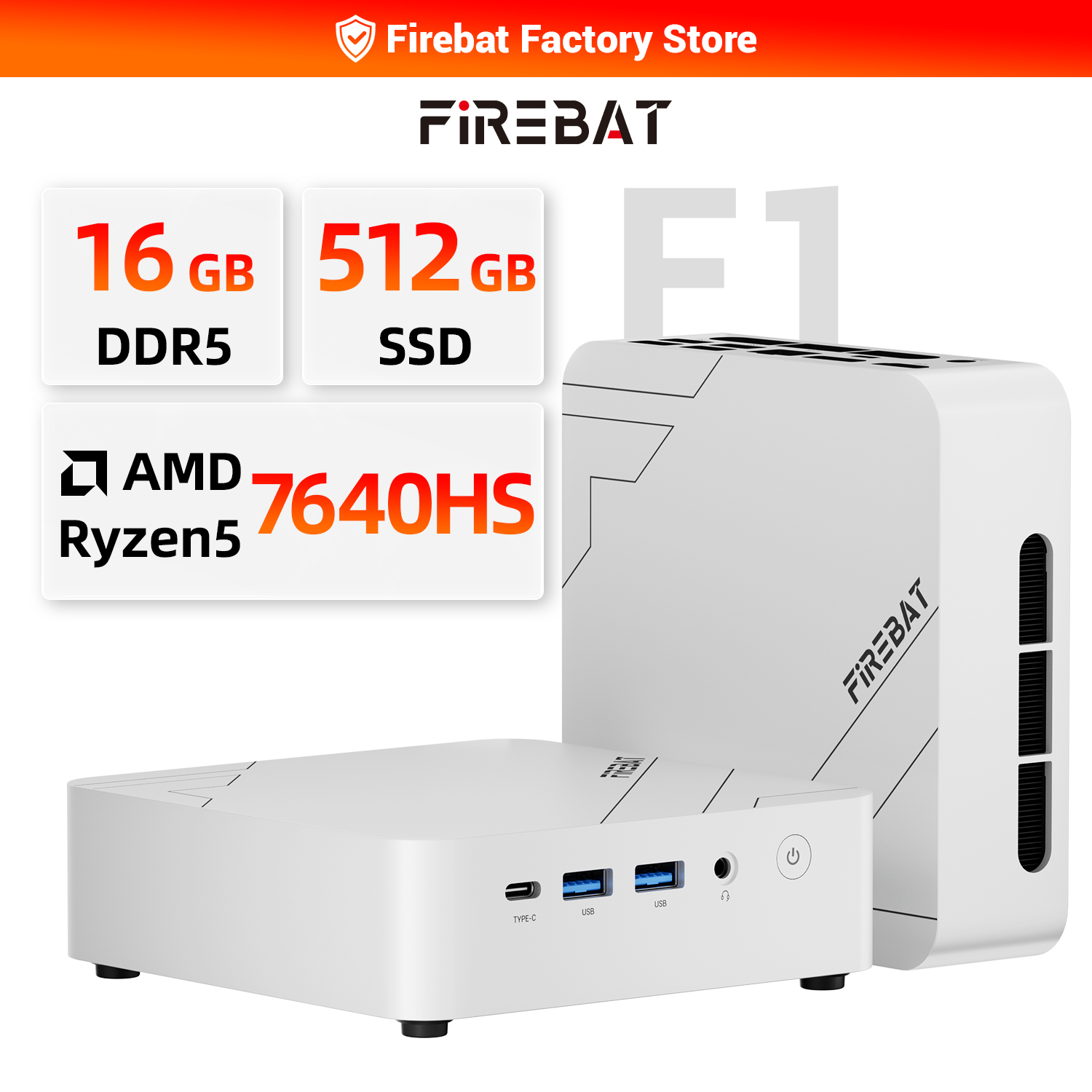 FIREBAT F1 MINI PC AMD Ryzen 5 - Pc Gaming White recensione e prezzo